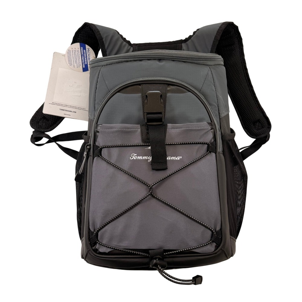 Tommy Bahama Backpack Cooler Gray 24 Can Deep Freeze‎ Insulation 16762440201 NEW